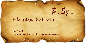Pántya Szilvia névjegykártya