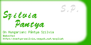 szilvia pantya business card