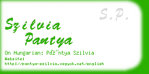 szilvia pantya business card